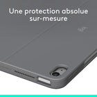 Logitech Combo Touch iPad Air 13" (M3/M2) 2024 Étui Clavier - Gris Oxford - Anglais-Une protection absolue sur-mesure: l'étui unique léger mais robuste de cet étui clavier pour iPad protège votre iPad des rayures pour que vous puissiez l'emporter partout en toute tranquillité