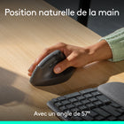 Logitech - Wave Keys et souris verticale Lift - Ensemble clavier et souris sans fil ergonomique - Graphite-57° de pure relaxation : le design vertical de Lift soulage vos poignets et favorise une posture plus naturelle de l'avant-bras, pour plus de confort et de productivité tout au long de la journée Alt for transcreation: « angle vertical optimal de 57° »