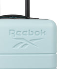 Reebok - Collection Captain Valise de cabine à Coque Rigide 21.50 po - Aqua-Double roulettes pivotantes à 360 degrés pour un contrôle précis et un roulement fluide et silencieux (8 roues)