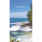 DateWorks - Planificateur de poche mensuel 2026-2027 - 3,5 po x 6,5 po - des Plages - Bilingue-Taille de 6,5 po x 3,5 po, parfaite pour la planification en déplacement