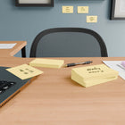 Staples - Blocs de feuillets ultra-autocollants, 5 x 3 po, collection Sunshine, paquet de 12-Conception aplatie facile à empiler et à ranger