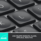 Logitech - MX Keys Mini Minimaliste Clavier Sans Fil Illuminé - USB-C - Noir-Connectivité Bluetooth