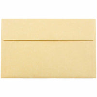 JAM Paper Enveloppes d'invitation parchemin A10 - 6 x 9,5 po - Or antique recyclé - paquet de 50-Couleur : Or antique, Les enveloppes présentent une finition parchemin marbré pour une touche élégante