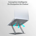 ShoppingAll - Support Élévateur Pour Ordinateurs Portables Et Tablettes Jusqu’à 17,3 Pouces – Noir-6