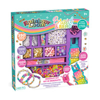 Rainbow Loom - Kit Tresses et Perles-Créez des bracelets vibrants et uniques en combinant des tresses, des perles et des bandes avec l'Auto Loom facile à utiliser