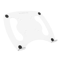 ShoppingAll - Plateau de montage universel pour ordinateur portable pour bras et supports de moniteur VESA - Blanc-Peut également être utilisé comme plateau de clavier ergonomique, les bloqueurs de sécurité et les patins antidérapants sur la surface du plateau maintiendront votre ordinateur portable, clavier en place