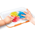 Crayola - Peinture pour les doigts facile à nettoyer-ENSEMBLE DE PEINTURE AU DOIGT POUR TOUT-PETIT : Comprend une unité de peinture au doigt, 3 bouteilles compressibles (5 oz) de peinture au doigt lavable et 10 feuilles de papier pour peinture au doigt