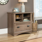 Sauder 422112 La Collection Harbor View Classeur latéral - Finition Salt Oak-Niches à compartiments comporte deux tablettes réglables.