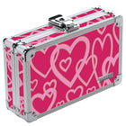 Vaultz - La boîte à crayons verrouillable - Motif coeur-Poche en filet et bande élastique pour crayons pour faciliter l’organisation