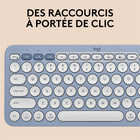 Logitech - Pebble 2 Combo for Mac, clavier et souris sans fil - Blue-Faites forte impression... Sans faire de bruit: laissez votre travail parler pour vous grâce à la saisie discrète de type ordinateur portable et à la technologie Silent Touch de la souris