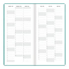 Letts - 2026 Agenda hebdomadaire Woodland - 6-7/8 po x 3-1/8 po - Vert - Multilingue-Objectifs annuels : personnel, bien-être et santé, relations, études, travail, finances