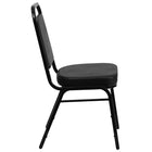 Flash Furniture – Chaise banquet empilable HERCULES à dossier trapèze, siège 2,5 po, noir avec vinyle noir (FDBHF1)-Rembourrage en vinyle noir