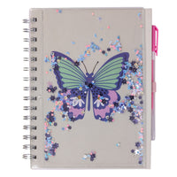 Pep Rally - Cahier de notes scintillant et stylo - 5,9 l x 7,9 po H - Bohémien doux - Bilingue-80 pages lignées