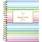 AT-A-GLANCE - Emily Ley cahier à couverture rigide - 240 pages -  8 po x 10 po - Happy Stripe -120 feuilles / 240 pages