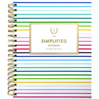 AT-A-GLANCE - Emily Ley cahier à couverture rigide - 240 pages -  8 po x 10 po - Happy Stripe -120 feuilles / 240 pages