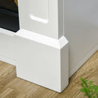 HOMCOM - Foyer électrique avec manteau, rangement et télécommande, blanc-Une télécommande multifonctionnelle et un interrupteur à bouton inclus pour vos différents besoins