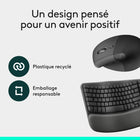 Logitech - Wave Keys et souris verticale Lift - Ensemble clavier et souris sans fil ergonomique - Graphite-10