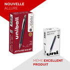 uniball - Stylos roller fins Jetstream RT - 0,7 mm - Encre noir - Paquet de 12-Le meilleur stylo pour l’écriture de tous les jours avec un design moderne rétractable avec garnitures en acier inoxydable et prise en relief