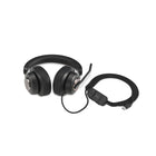 Kensington - Casque filaire H2000 USB-C -Fonctionnalités professionnelles de suppression du bruit, de productivité et de sécurité : La technologie de suppression passive du bruit (PNC) vous permet de rester concentré en bloquant le bruit ambiant. Le microphone à perche rabattable et muet pratique prend en charge les besoins de mise en sourdine rapide. La protection auditive intégrée protège vos oreilles des sons supérieurs à 100 dBA