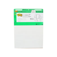 Post-it® - Tablette de feuilles autocollantes recyclées pour chevalet, 25 po x 30 po, blanche-Adhère à la plupart des surfaces