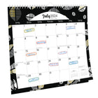 BrownTrout - 2024-2025 Plato Académique Stylo & Encre Carré pour Bureau Stickers - 30.5 x 30.5 cm-Format à Rabattre - La reliure en spirale permet de rabattre les pages, en occupant la moitié de l'espace des calendriers standard