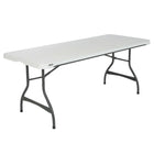 Lifetime - Table pliable commerciale de qualité supérieure de 6 pieds de LIFETIME, couleur granit blanc-L'acier à faible teneur en alliage haute résistance (HSLA) crée une chaise plus légère avec une résistance accrue