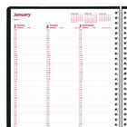 Brownline - 2026 Agenda hebdomadaire DuraFlex avec couverture texturée extra robuste - 11po x 8-1/2 po - Noir - Anglais-Coins détachables