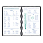 Blueline - 2025-2026 Planifi-Action agenda académique hebdomadaire/mensuel - 9-1/16 po x 5-7/8 po - Noir - Bilingue-Reliure spirale double avec jaquette souple