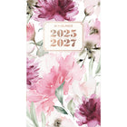 AT-A-GLANCE - Agenda scolaire mensuel de poche 2 ans BADGE floral 2025-2027 - 6 3/16 po H x 3 5/8 po l - multicoloure - bilingue-24 mois : juillet 2025 à juin 2027