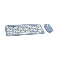 Logitech - Pebble 2 Combo for Mac, clavier et souris sans fil - Blue-Défiez l'ennui: obtenez l'ensemble clavier et souris ultra-fin qui vous convient avec plusieurs couleurs au choix et une technologie plus intelligente. Démarquez-vous avec Slim Bluetooth Combo.