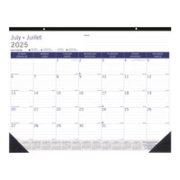 Blueline - 2025-2026 DuraGlobe sous-main académique mensuel - 22 po x 17 po - Bilingue-13 mois, juillet 2025 à juillet 2026