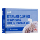 Perk - Sacs transparents pour feuilles et gazon - 31 po x 40 po - Paquet de 20-Transparent