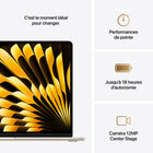 Apple - MacBook Air 15,3" avec Touch ID (2025) - Apple M4 - 24 Go RAM - 512 Go SSD - Starlight - Français-macOS