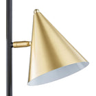 Union & Scale - MidMod - Lampe De Table - laiton-Dimensions: 26.6" H x 14.6" W x 7.1" D