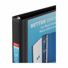 Staples - Reliure Better Binder, 1 po, noir-Pochette verticale intérieure non collante pour garder les feuilles en place