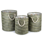 Paniers de rangement ronds, vert 66396DF-2