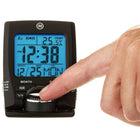 Marathon - Réveil de voyage avec calendrier et température, noir-SUPPORT INTÉGRÉ - réveil de voyage pliable avec cadran rotatif à 180 °