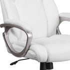 Flash Furniture - Fauteuil de bureau de luxe à dossier mi-dos, similicuir blanc (GO2236MWH)-Bouton de réglage de la tension d'inclinaison
