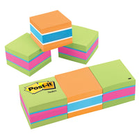 Post-it - Cube de feuillets vague orange, 2 po x 2 po, 400 feuillets/cube, 3 cubes/paquet-Vague orange