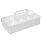 Gry Mattr - Boîte de rangementen polypropylène à 8 séparateurs - 12,99 x 6,69 x 5,9 po - blanc-Taille et hauteur parfaites pour un rangement facile