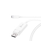 j5Create - JCA141 Câble USB-C® vers DisplayPort 4K - Blanc-Connecteur compact USB-C™ réversible