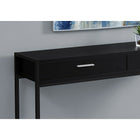 Monarch Specialties - 3512 Table D'Appoint - 48 po L/Console D'entrée Noir-Console multifonctionnelle idéale pour les petits espaces
