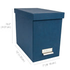 Range dossiers John, Bigso Box of Sweden, bleu marine-Avec couvercle amovible