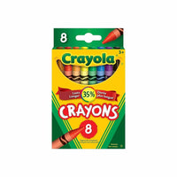 Crayola - Crayons de cire - Paquet de 8-Chaque boîte contient 8 couleurs Crayola classiques