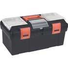Aurora Tools – Boîtes à outils robustes avec plateau interne, boîtes à 2 parties, organiseur, 17 1/2 po-Loquets de plastique ABS