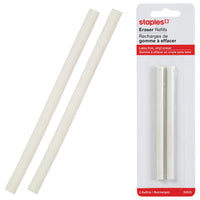 Staples Recharges de gomme rétractable - paquet de 2-Recharges de gomme en vinyle blanc