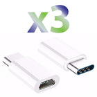 Exian - Adaptateur Micro USB vers Type-C USB d'Exian, blanc-Poids léger