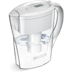 Pichet de filtration d'eau Brita Space Saver avec 1 filtre standard, 6 tasses, blanc-Pichet d'eau 6 tasses Pichet de filtration d'eau noir de 6 tasses, peu encombrant, avec un filtre Brita standard