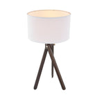 Union & Scale - Essentials - Lampe De Table - Espresso/Blanc-Dimensions: 26.18" H x 13.8" W x 13.8" D