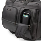 Bugatti - Mallette d'affaires sur roulettes, 15,6 po, noir-Noir, polyester deux tons, garniture ressemblant au caoutchouc